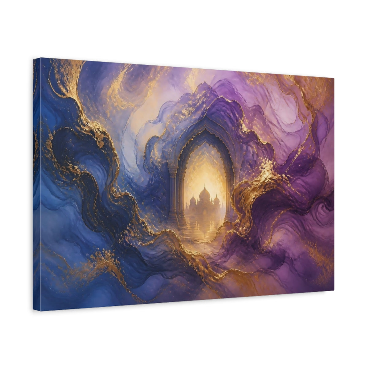 Side Mockup 3. Archway To Golden Palace shown as canvas print