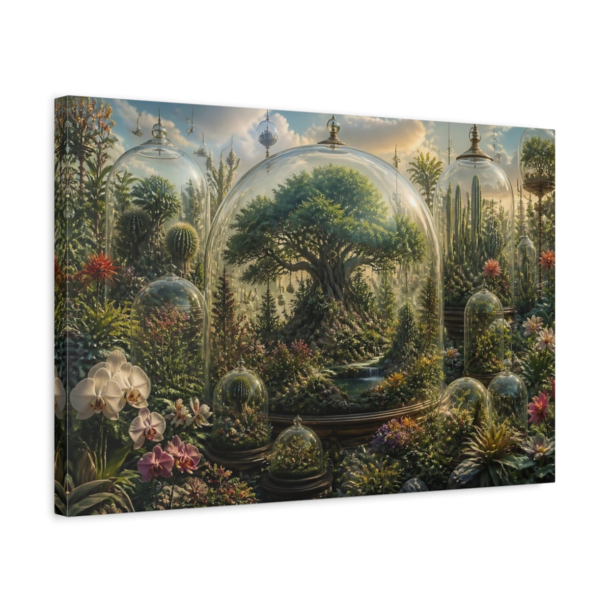 Side Mockup 3. Enchanted Terrarium Tree shown as canvas print