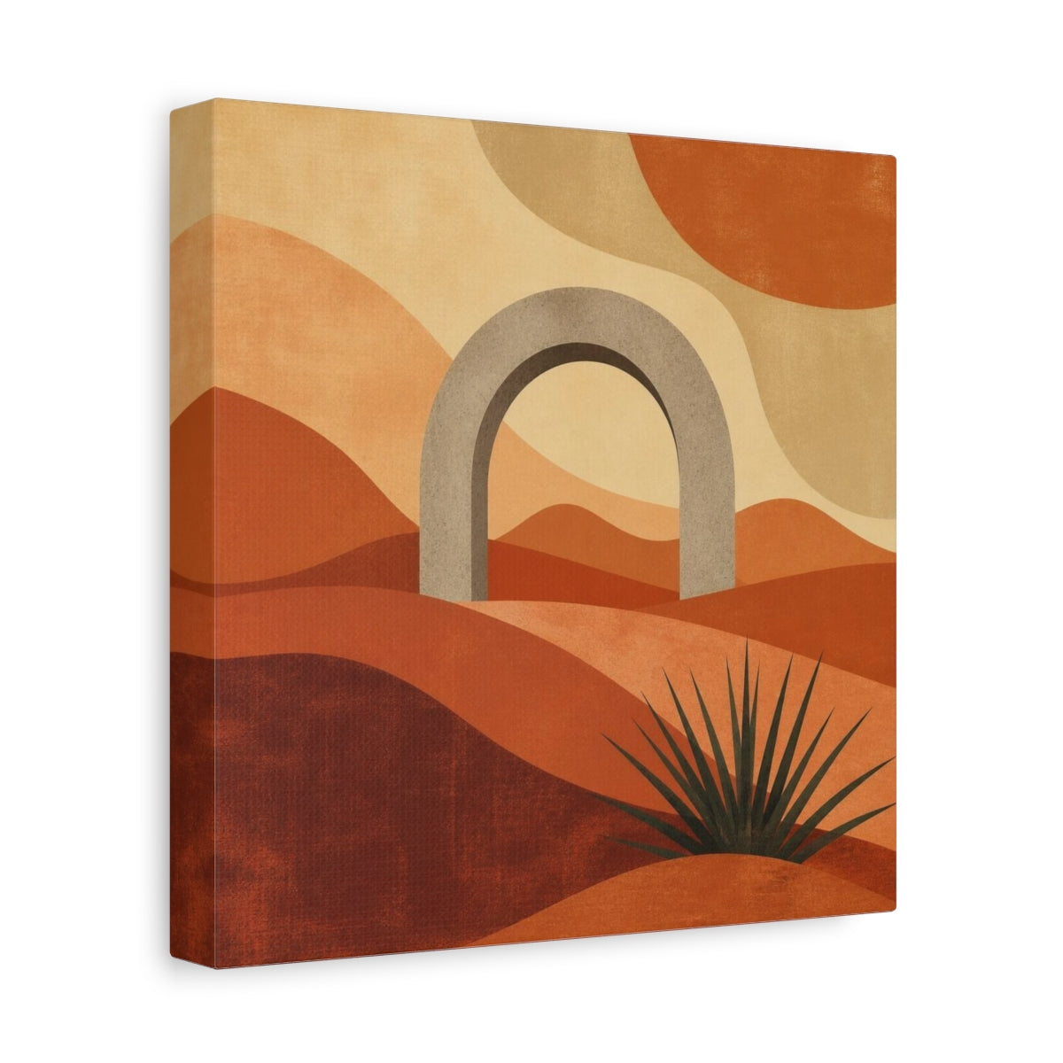 Side Mockup 9. Modern Stone Arch shown as canvas print