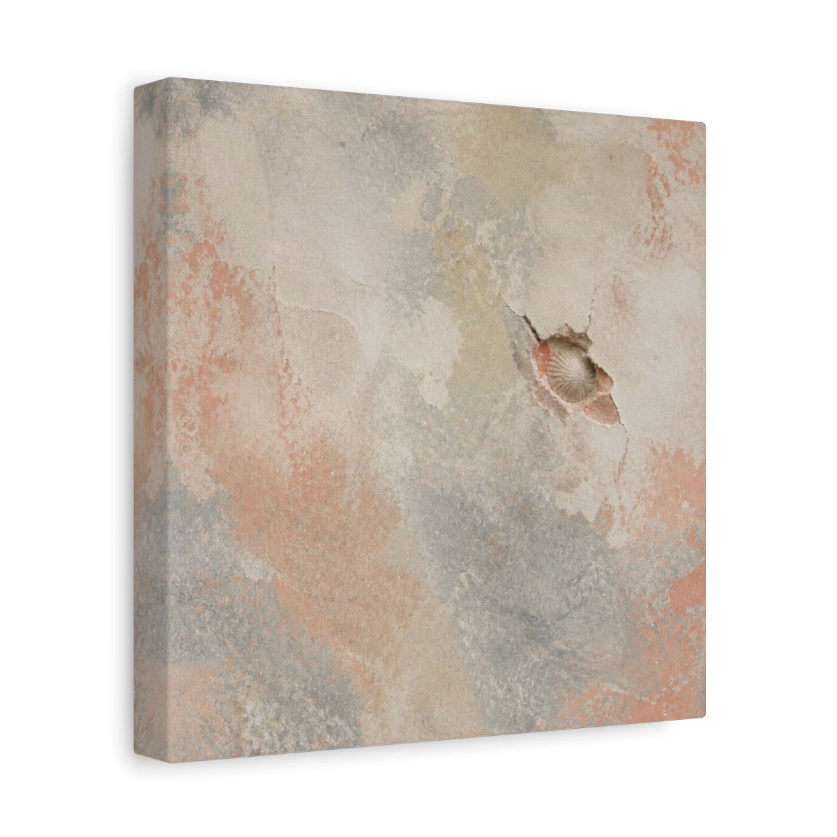 Side Mockup 9. Wabi Sabi Shell Wall shown as canvas print