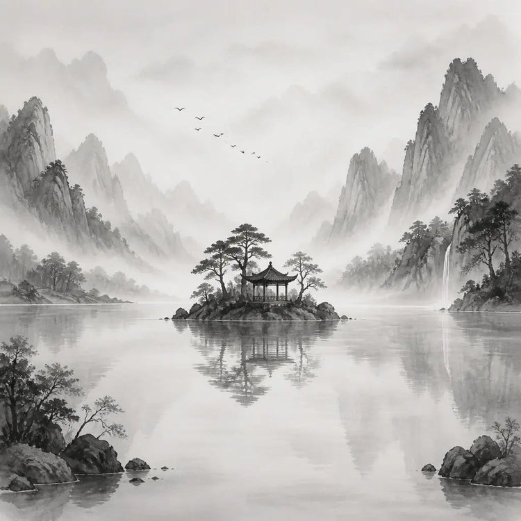 Black and white canvas wall art collection