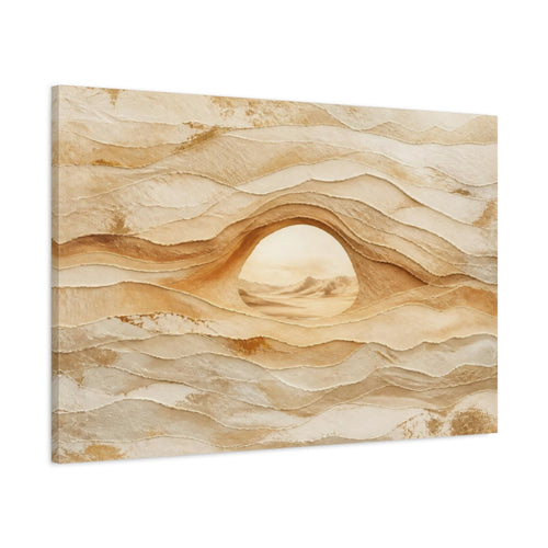 Main Mockup. Abstract Desert Arch shown as canvas print