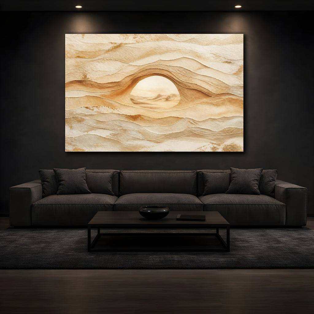 Mockup 3. Abstract Desert Arch shown as canvas print