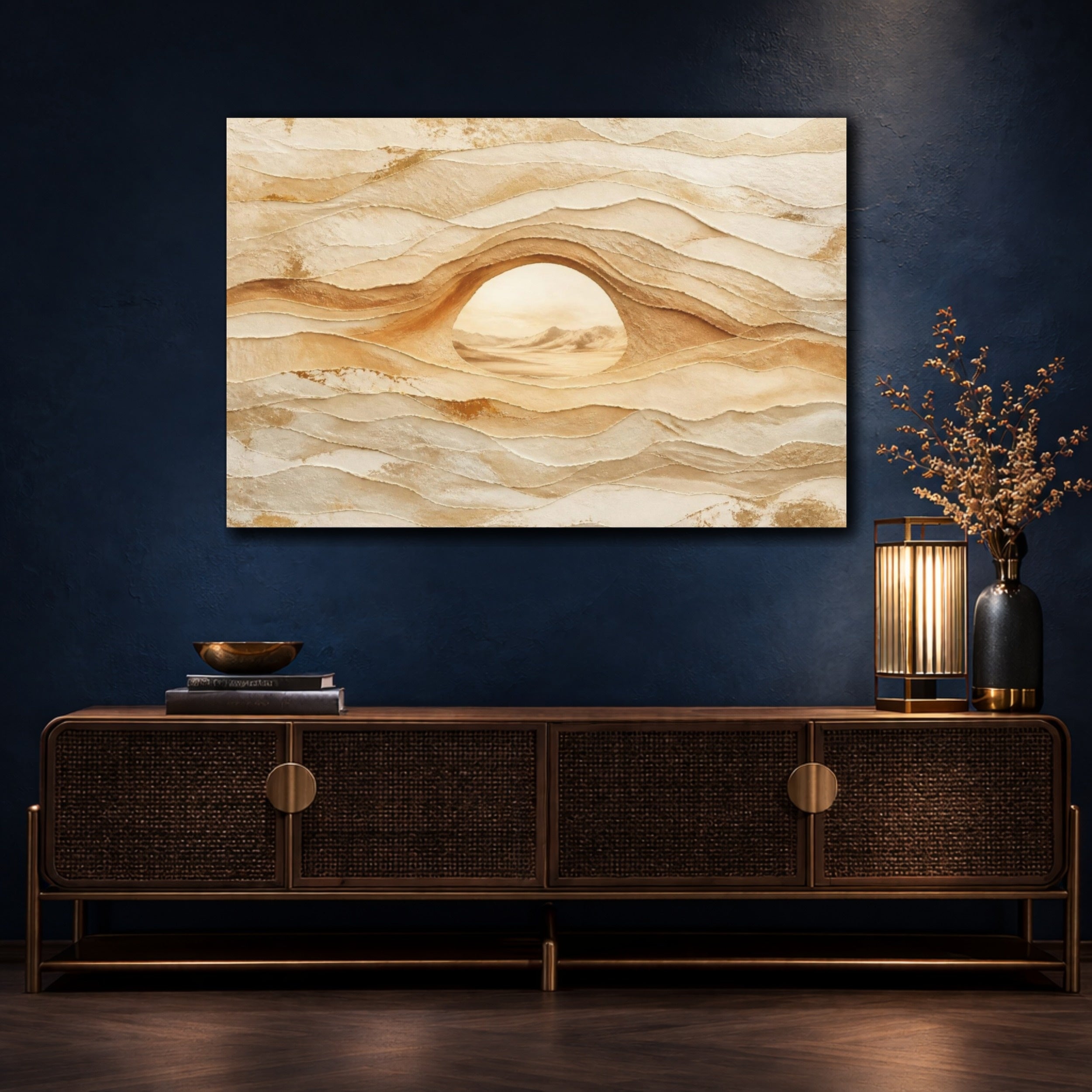 Mockup 4. Abstract Desert Arch shown as canvas print