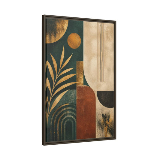 Main Mockup. Abstract Geometric Arches shown as framed canvas print