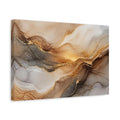 Side Mockup 4. Abstract Gold Wave shown as canvas print