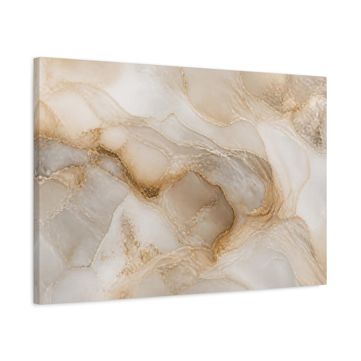 Side Mockup 2. Abstract Golden Agate shown as canvas print