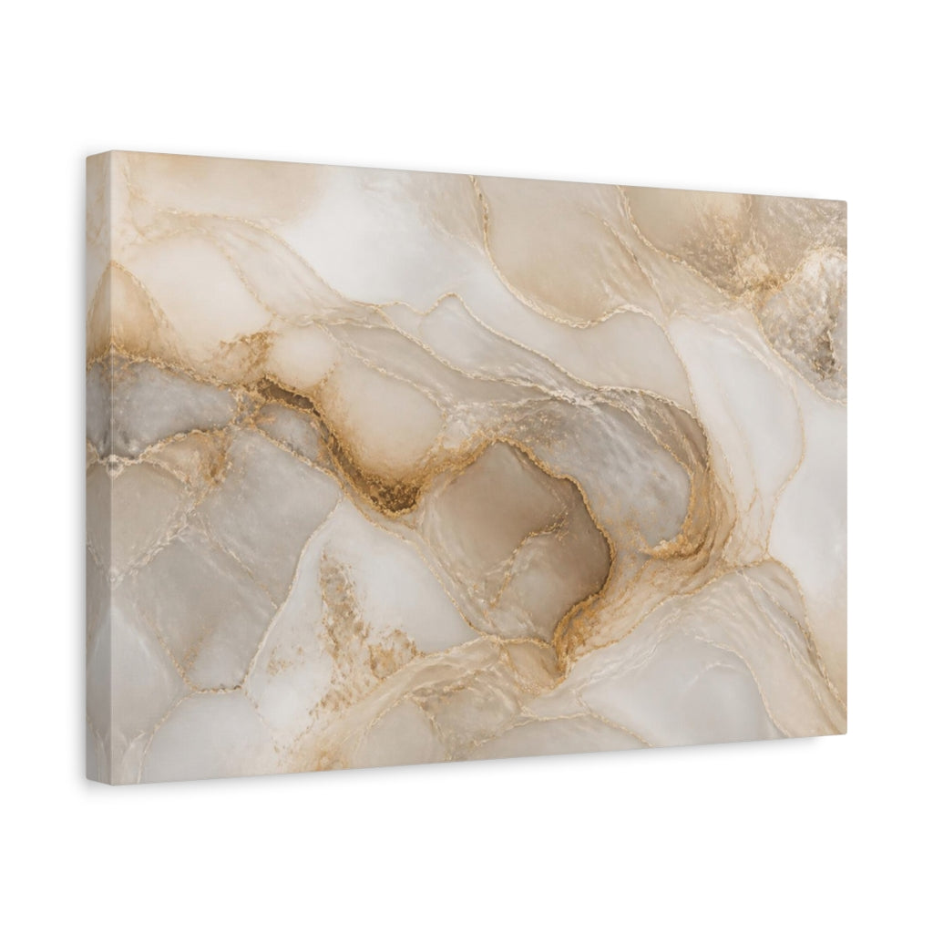 Side Mockup 4. Abstract Golden Agate shown as canvas print