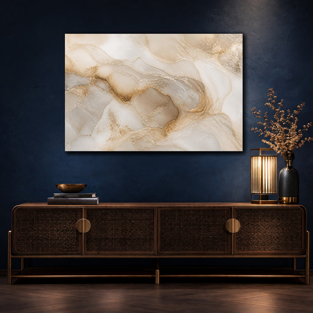 Mockup 4. Abstract Golden Agate shown as canvas print