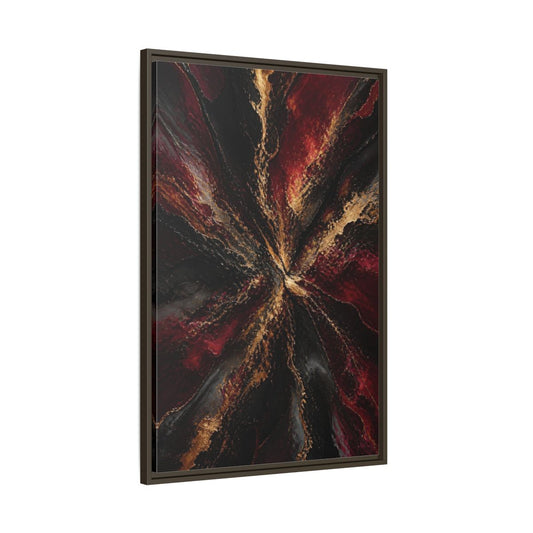 Main Mockup. Abstract Metallic Burst shown as framed canvas print