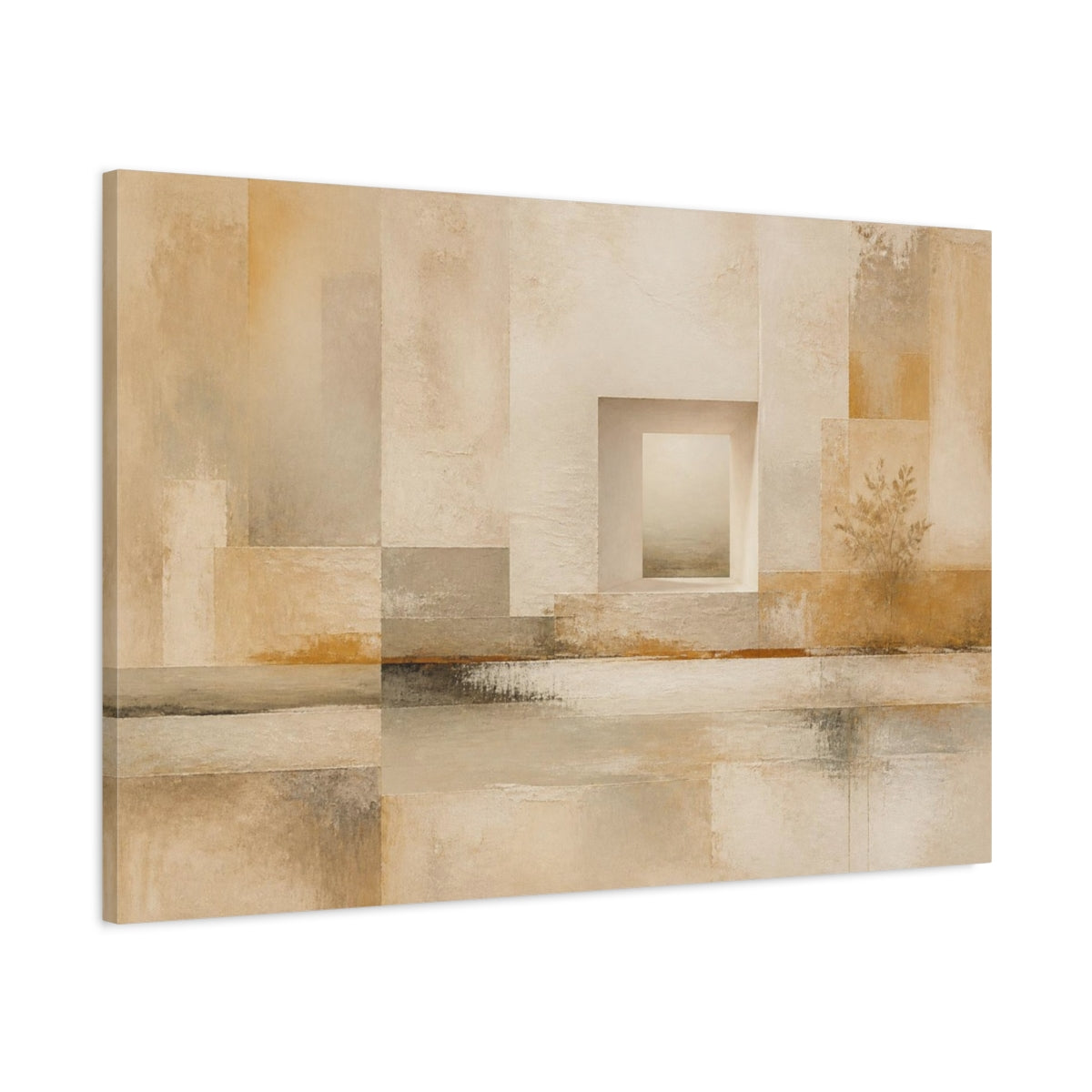 Main Mockup. Abstract Plaster Window shown as canvas print