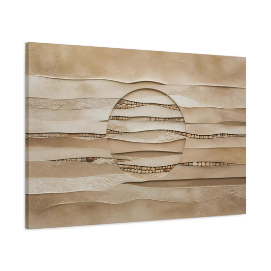 Main Mockup. Abstract Stone Circle shown as canvas print