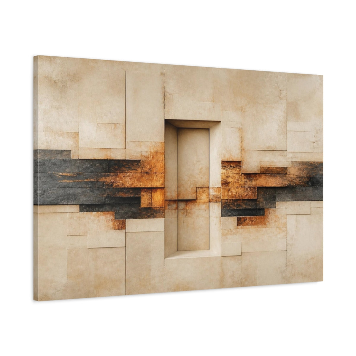 Main Mockup. Abstract Stone Doorway shown as canvas print