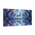 Side Mockup 3. Animals Enchanted Unicorn Reflection shown as canvas print