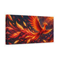 Side Mockup 3. Animals Fiery Geometric Phoenix shown as canvas print
