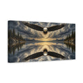 Side Mockup 3. Animals Soaring Eagle Over Lake shown as canvas print
