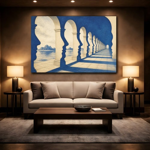Mockup 2. Arcade Illusion shown as canvas print