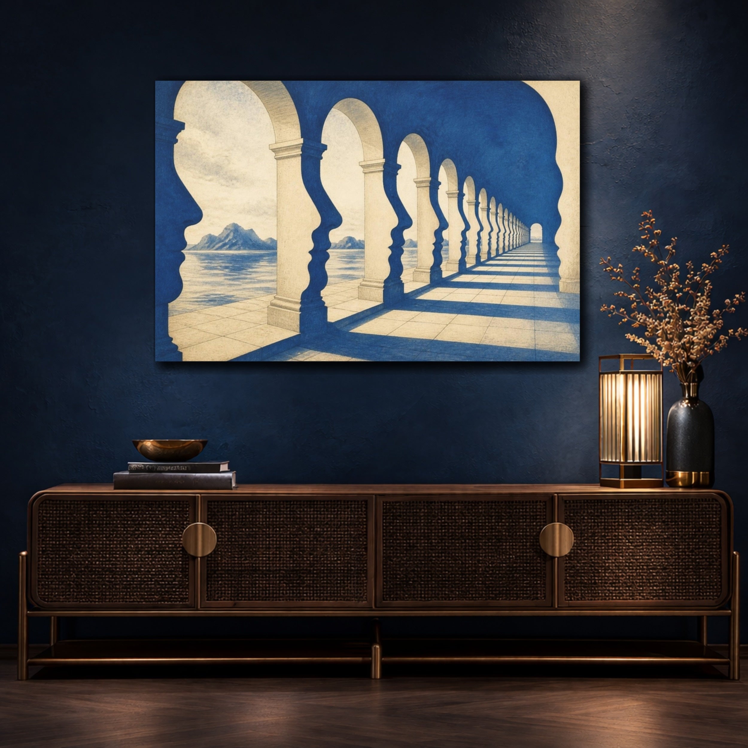 Mockup 4. Arcade Illusion shown as canvas print