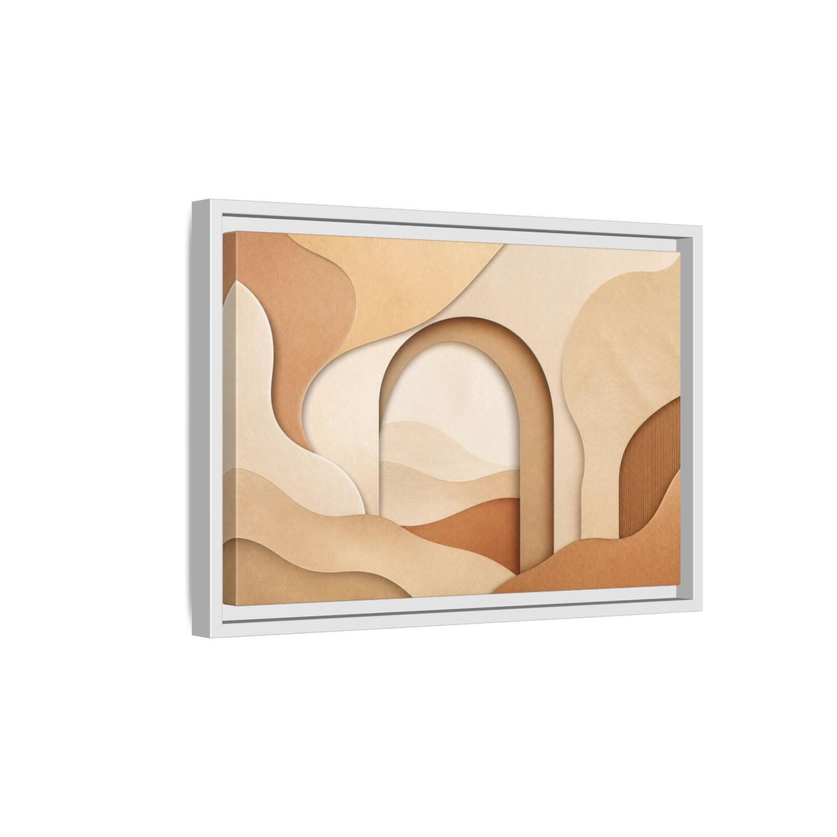 Side Mockup 4. Arch Abstract Composition shown as framed canvas print