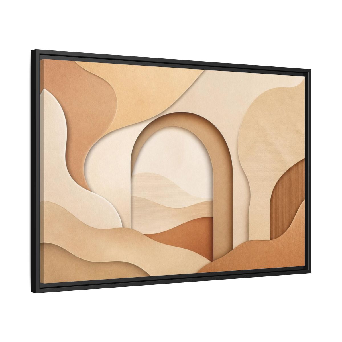 Side Mockup 13. Arch Abstract Composition shown as framed canvas print