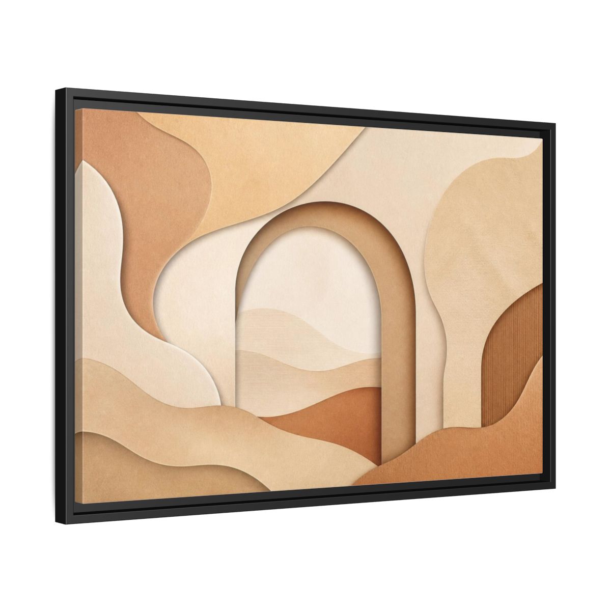 Side Mockup 14. Arch Abstract Composition shown as framed canvas print