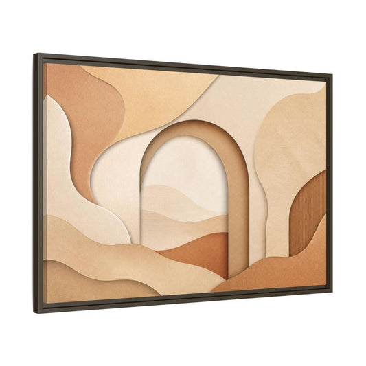Main Mockup. Arch Abstract Composition shown as framed canvas print