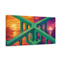 Side Mockup 3. Arched Bridge Illusion shown as canvas print