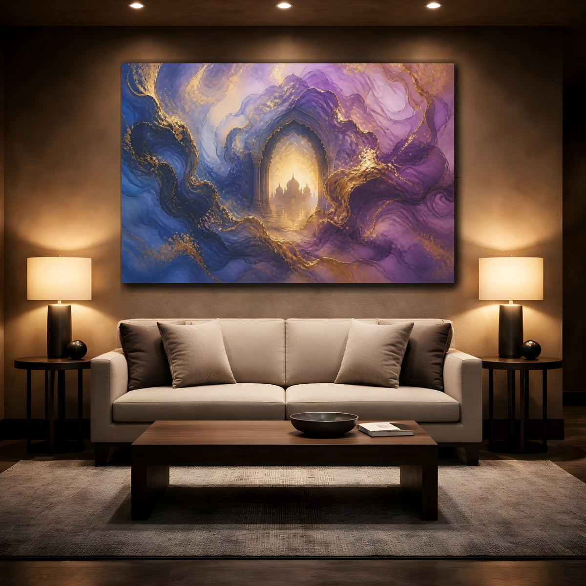 Mockup 2. Archway To Golden Palace shown as canvas print