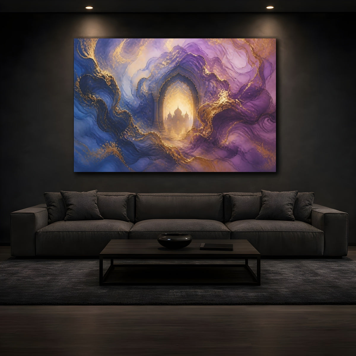 Mockup 3. Archway To Golden Palace shown as canvas print