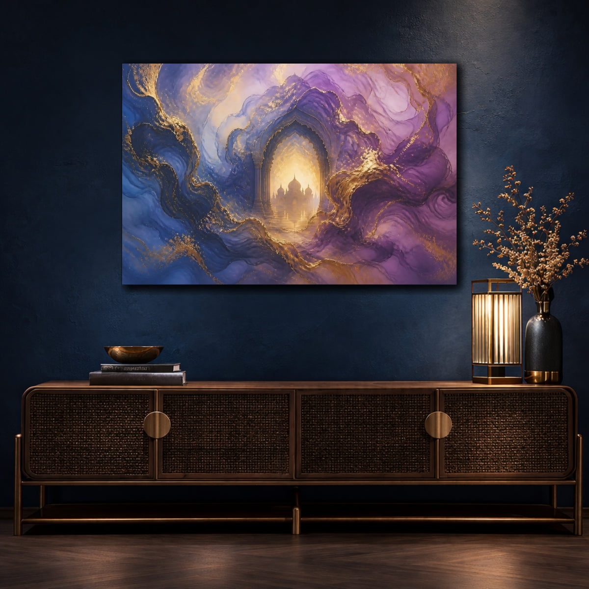 Mockup 4. Archway To Golden Palace shown as canvas print