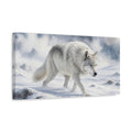 Side Mockup 3. Arctic Wolf Animals shown as canvas print