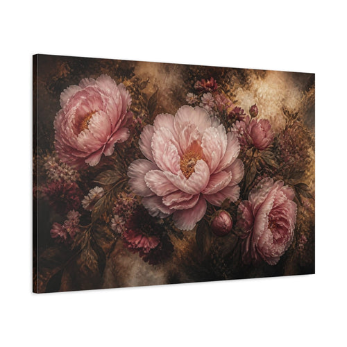 Main Mockup. Blush Peony Flower shown as canvas print