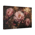 Side Mockup 4. Blush Peony Flower shown as canvas print
