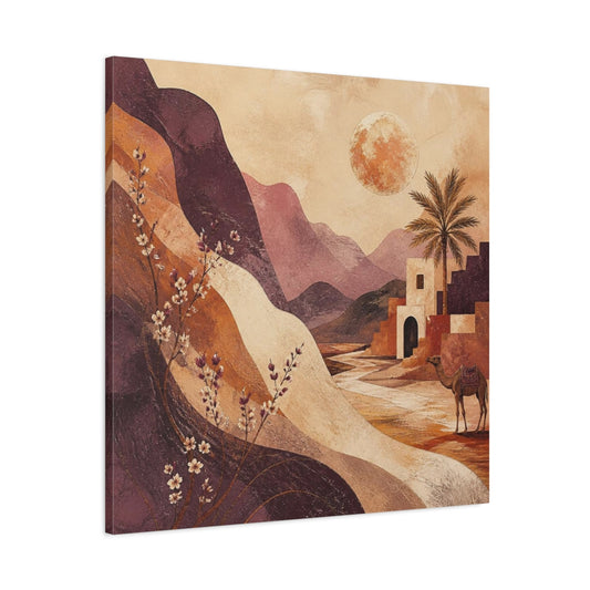 Main Mockup. Boho Desert Moon shown as canvas print
