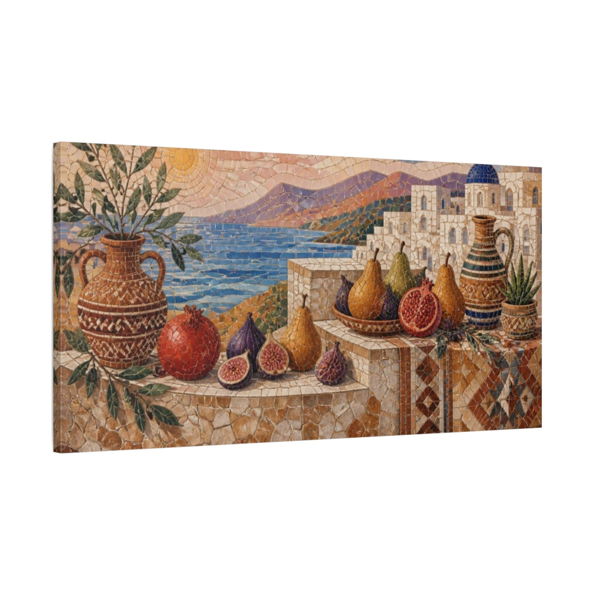 Main Mockup. Boho Fig & Pomegranate shown as canvas print
