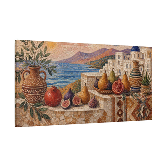 Main Mockup. Boho Fig & Pomegranate shown as canvas print