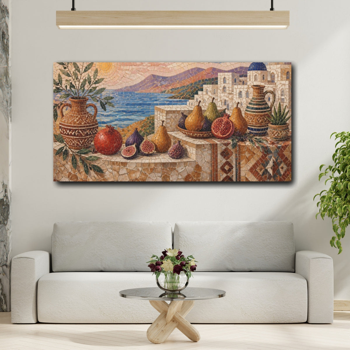 Mockup 2. Boho Fig & Pomegranate shown as canvas print