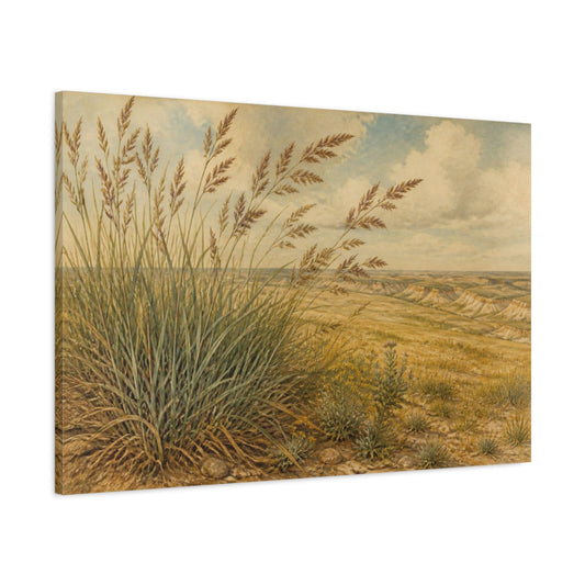 Main Mockup. Botanical Seed Heads shown as canvas print