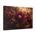 Side Mockup 4. Burgundy Peony Floral Elegance shown as canvas print