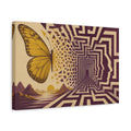 Side Mockup 4. Butterfly Illusion Labyrinth shown as canvas print