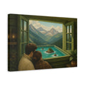 Side Mockup 4. Cabin Window Illusion shown as canvas print