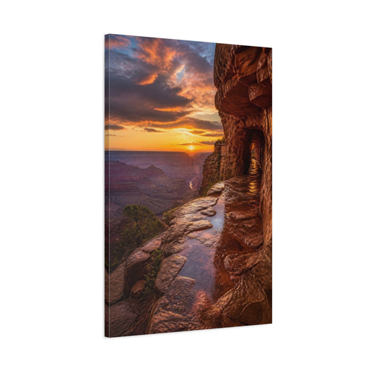 Main Mockup. Canyon Landscape Overlook shown as canvas print