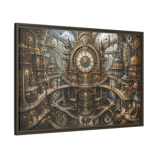 Main Mockup. Central Clock Atrium shown as framed canvas print