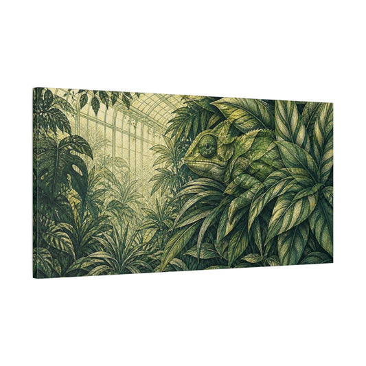 Main Mockup. Chameleon Leaf Illusion shown as canvas print