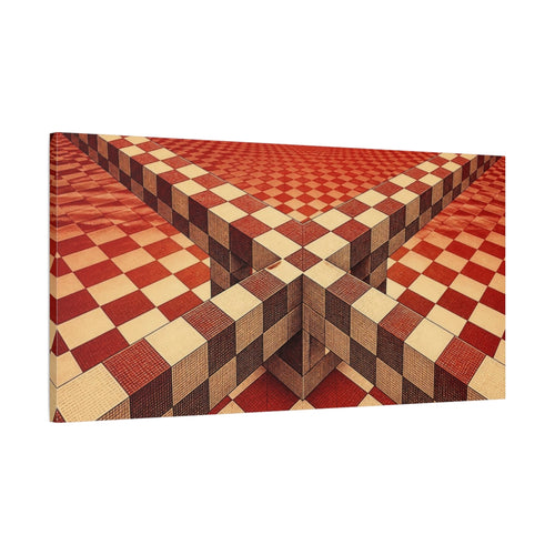 Main Mockup. Checkerboard Illusion shown as canvas print