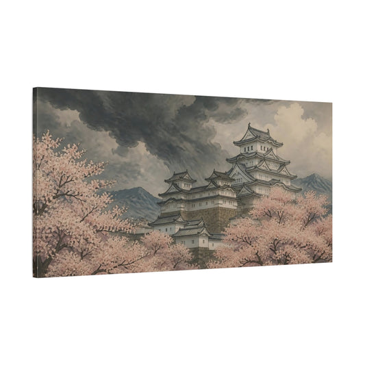 Main Mockup. Cherry Blossom Castle shown as canvas print