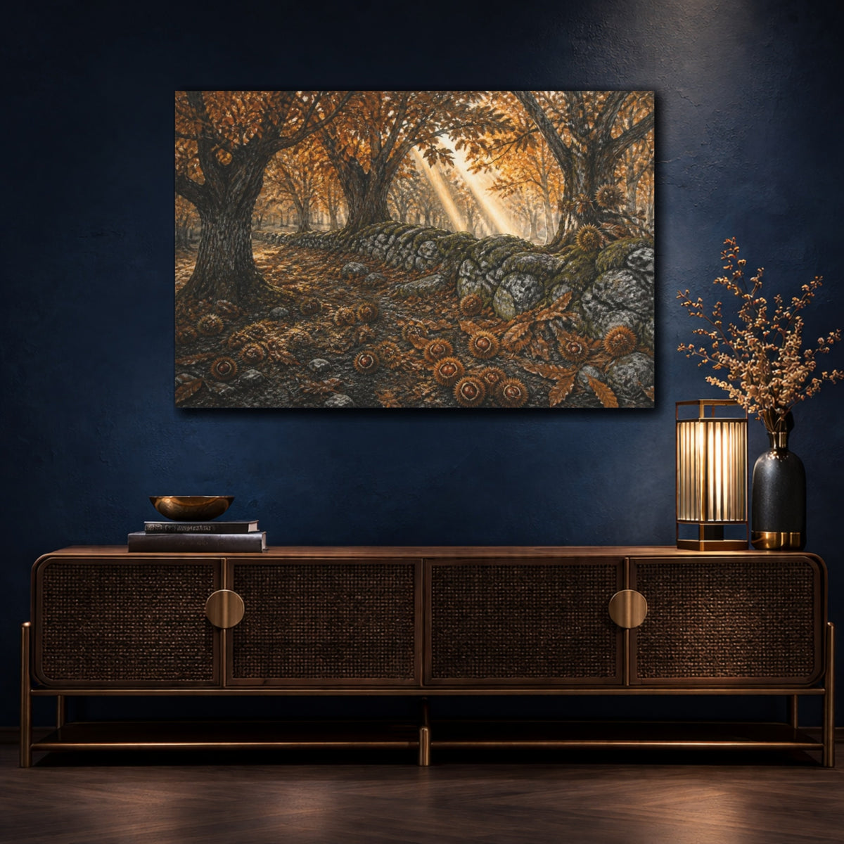 Mockup 4. Chestnut Grove Landscape shown as canvas print