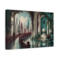 Side Mockup 4. City Bridge Illusion shown as canvas print