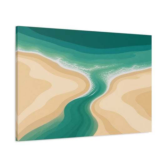 Main Mockup. Coastal Tidal Creek shown as canvas print