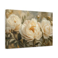 Side Mockup 4. Cream Peony Flower shown as canvas print